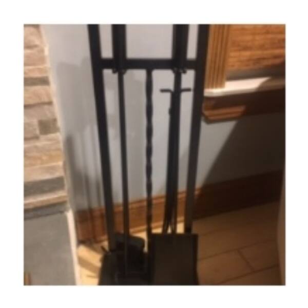 Shop Panacea 15095 Modern Twist Style Fireplace Tool Set Black 5