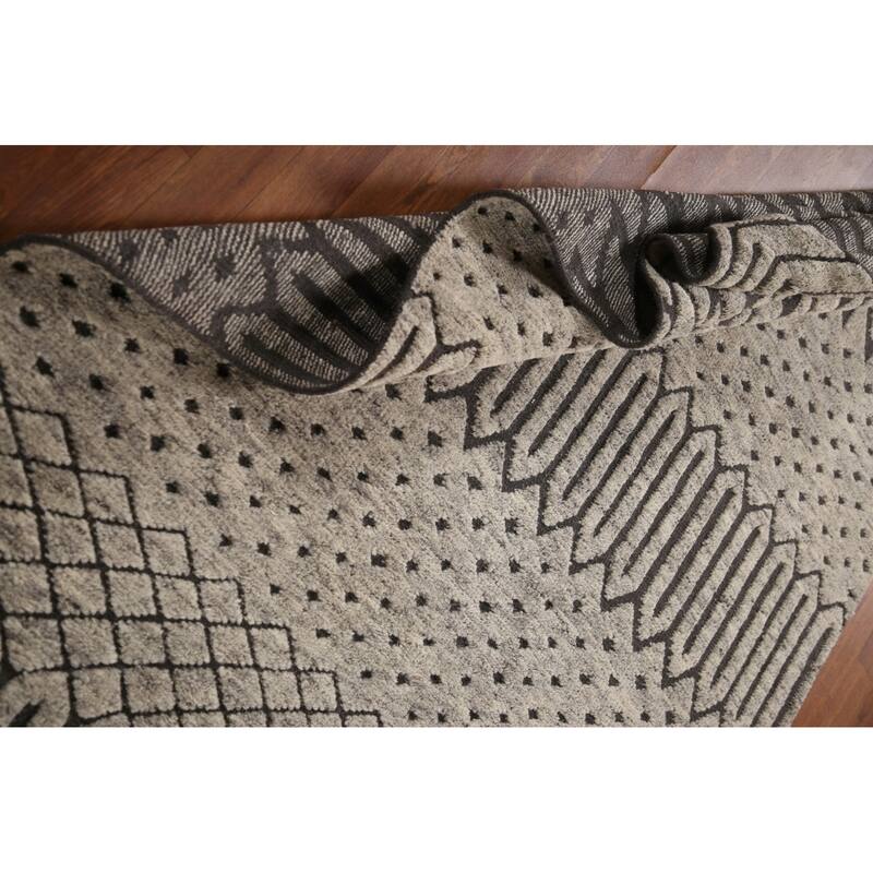 Trellis Moroccan Indian Area Rug Living Room Handmade Wool Carpet - 5'0"x 7'9"