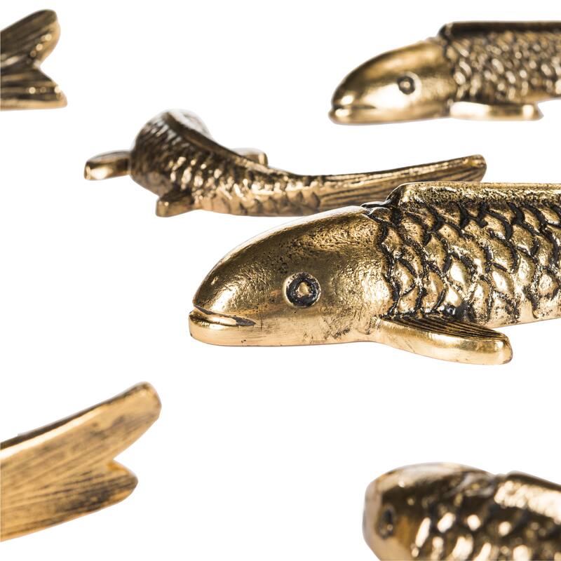 SAFAVIEH Laurane Koi Fish Wall Decor - Big: 11" x 1.75" x 4"; Small: 7.5" x 1" x 3" - 11Wx2Dx4H