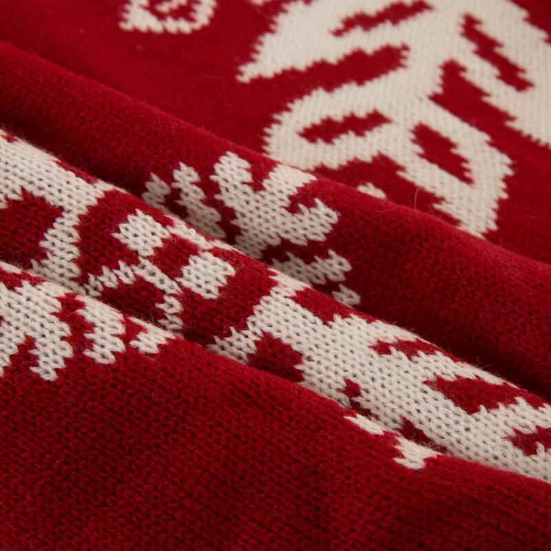 Glitzhome 48"D or 52"D Knitted Acrylic Christmas Tree Skirt