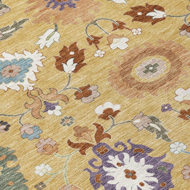 Machine Washable Indoor/ Outdoor Traditional Marci Chantille Rug