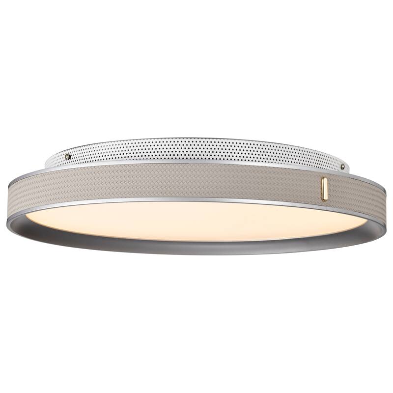 Bandon - 20 Inch LED Flush Mount - Gray with Off White Wrap - Acrylic Lens