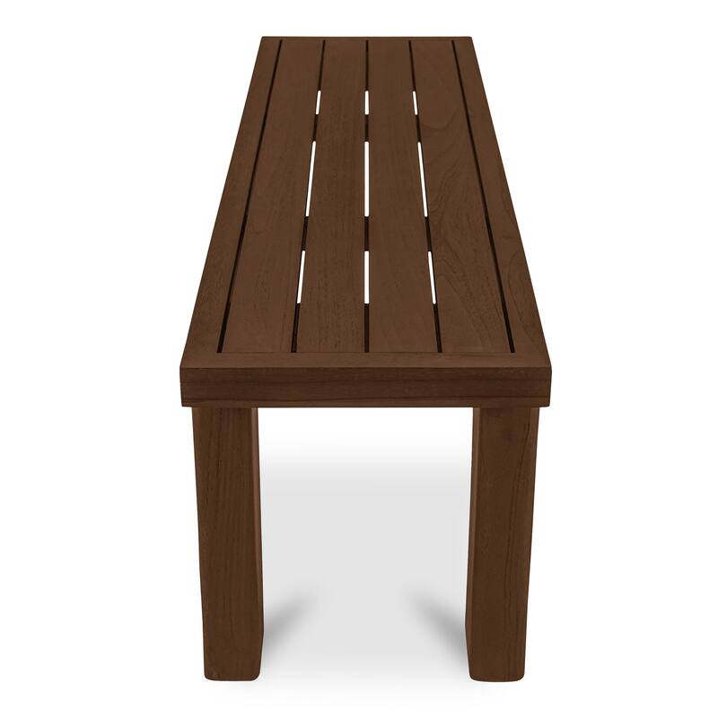 NADAAL STUDIOS Nadaal Emeren Dining Bench, Slatted Solid Teak Design, Brown