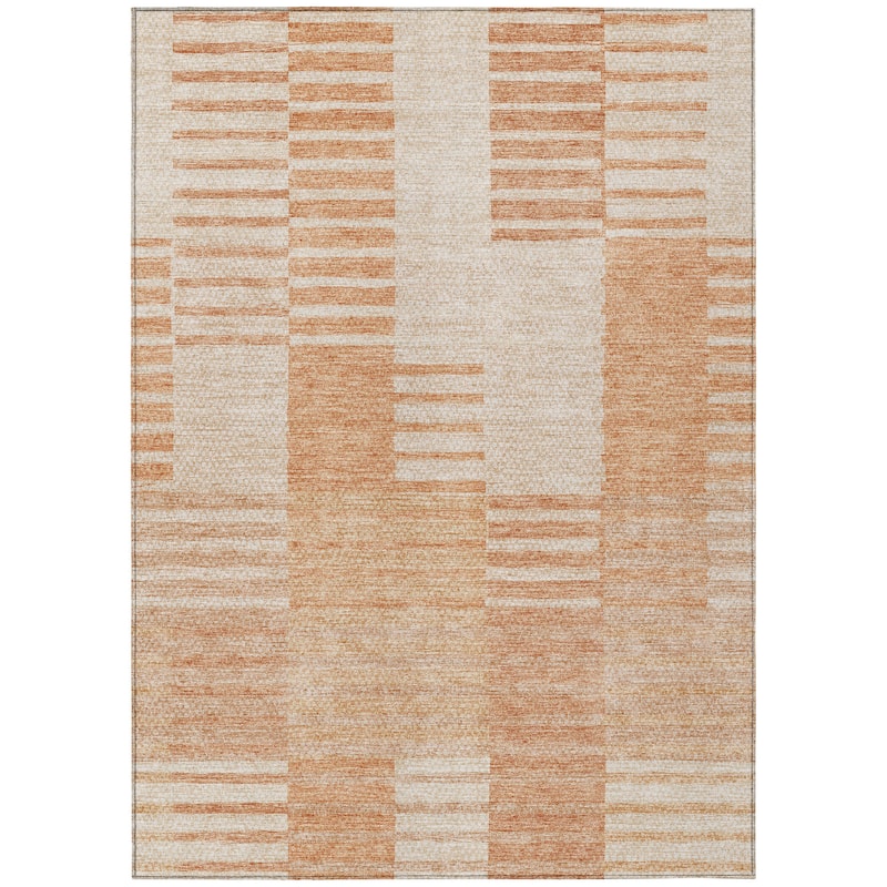 Machine Washable Indoor/ Outdoor Chantille Geometric Contemporary Rug
