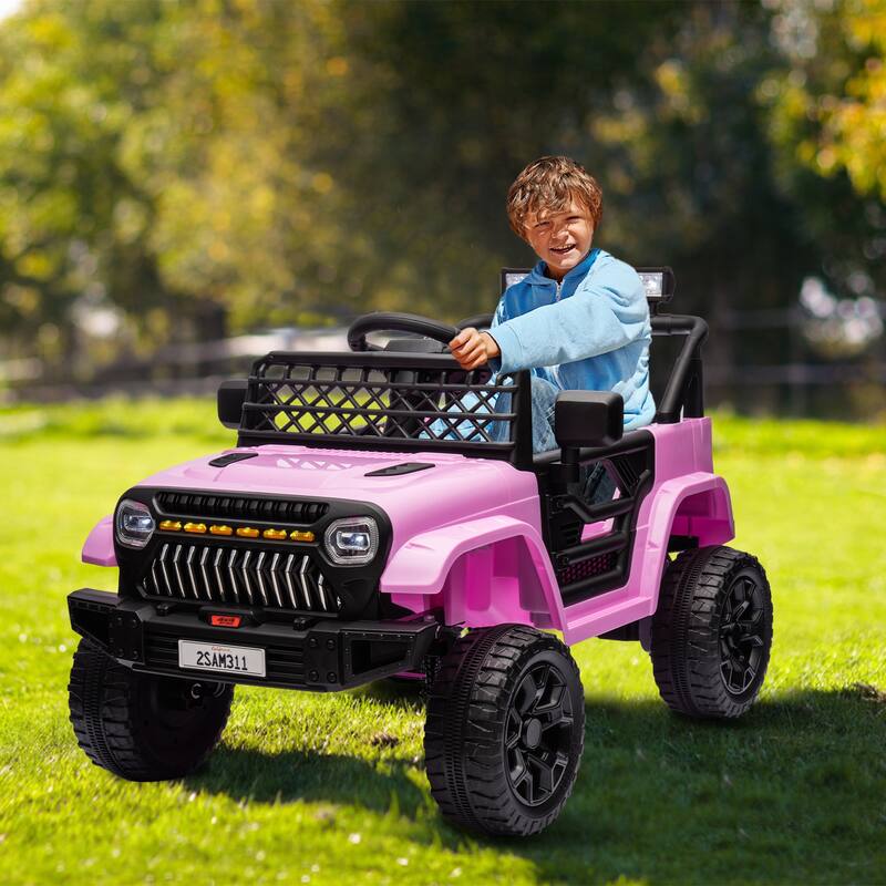 Electric 4 Wheel Vehicle Toy, Truck 12V Kids Ride on Car for Toddlers