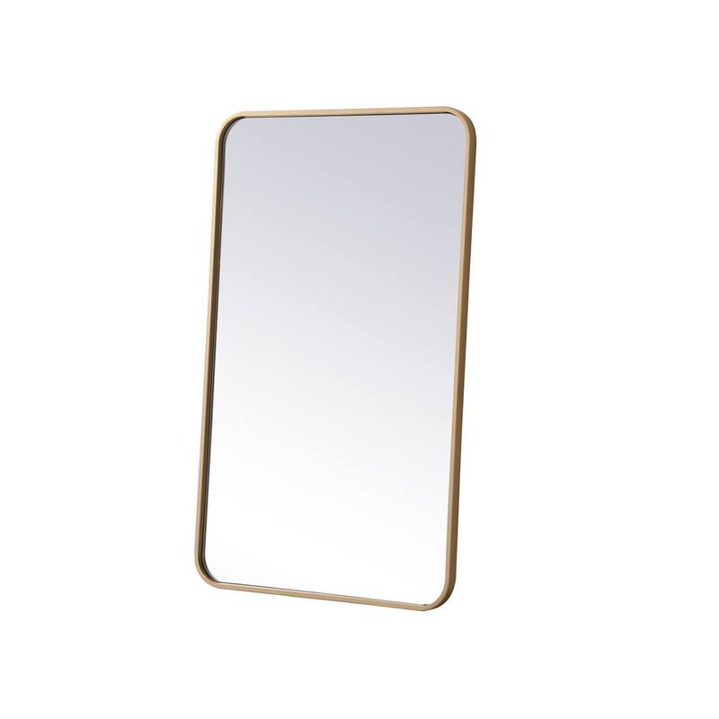 Ezra Soft Corner Metal Rectangular Mirror