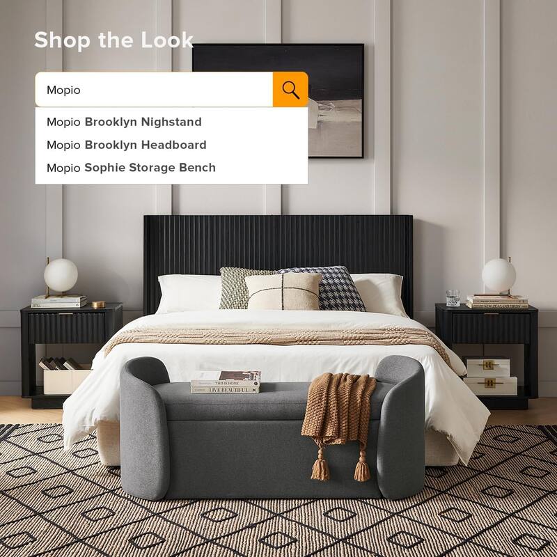 mopio Sophie 51" Ottoman Storage Bench, Entryway Bench with Storage