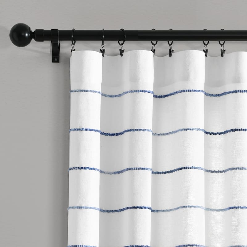 Carson Carrington Pajebo Ombre Stripe Cotton Curtain Panel Pair