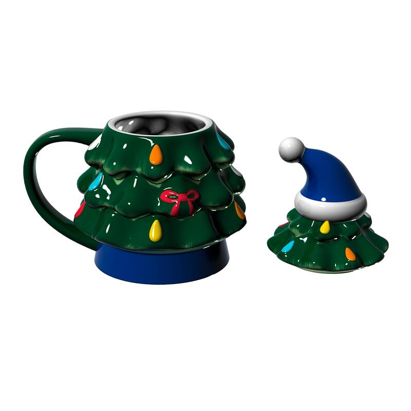 Buffalo Bills, 14 oz Ceramic Christmas Tree Cup Gift Set