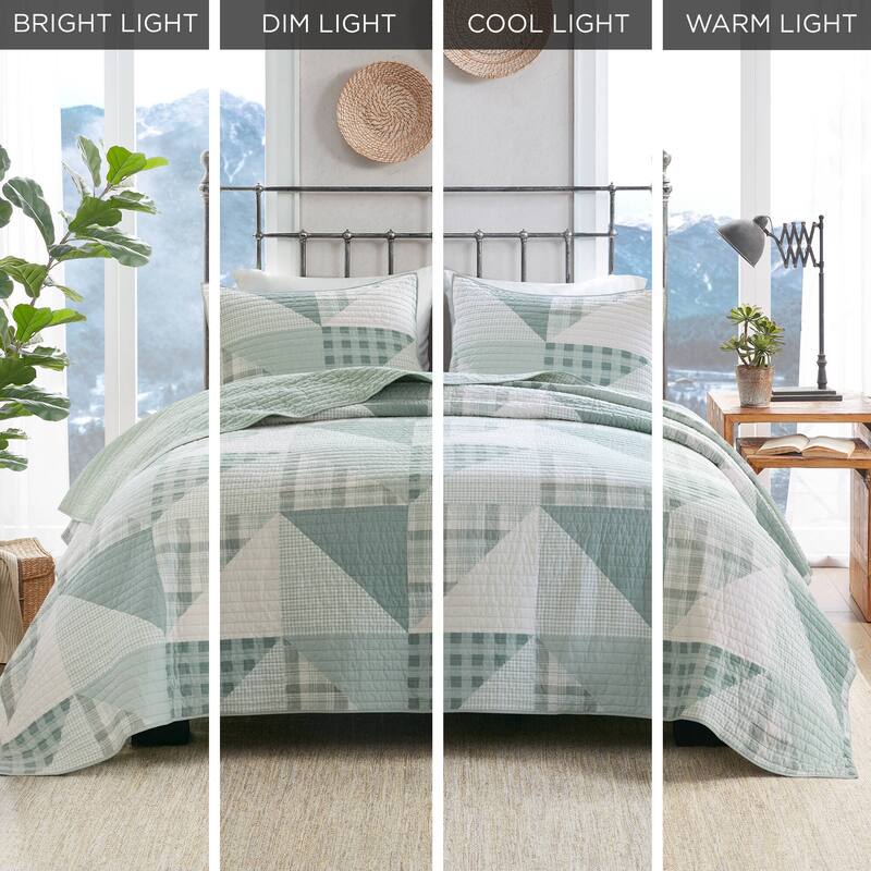 Woolrich Olsen 3 Piece Oversized Cotton Quilt Set
