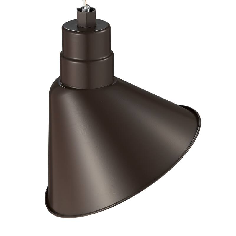 R Series 1-Light Angle Shade - Architectural Bronze - 12