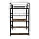 preview thumbnail 8 of 9, Twin Size Bed Frame with Built-in Wood Desk, Shelves and Storage Drawer, Metal Loft Bed with Safety Guardrail & Ladder