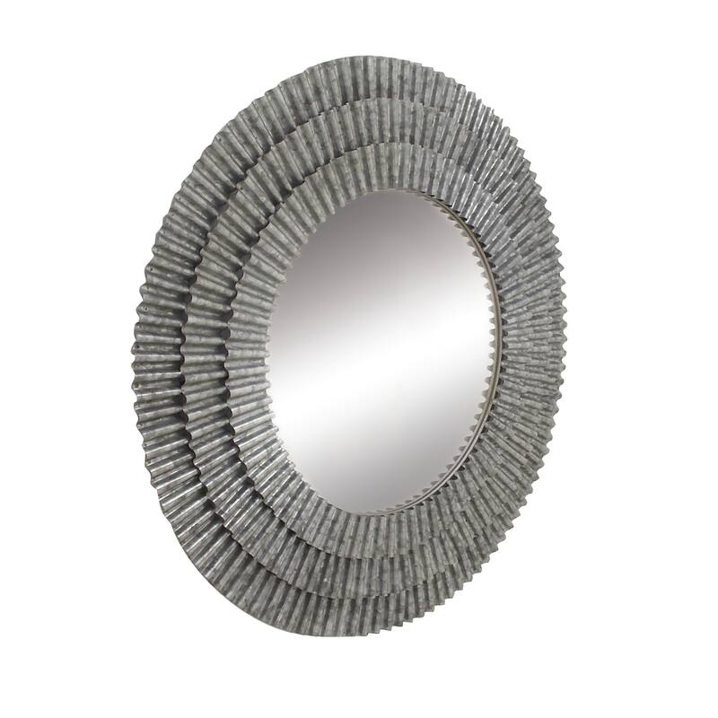 Gray Metal Room Wall Mirror