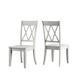 Option Antique White Chairs and Bench