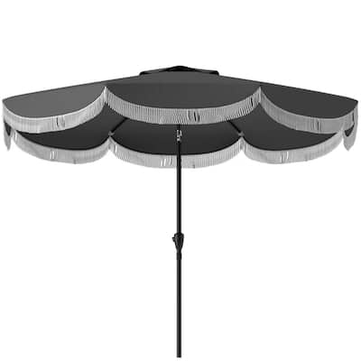 8.8 ft Patio Umbrella UPF 30+ Shade with Easy Crank Operation for Table or Standalone Use - 8.8'Dia x 7.8' H
