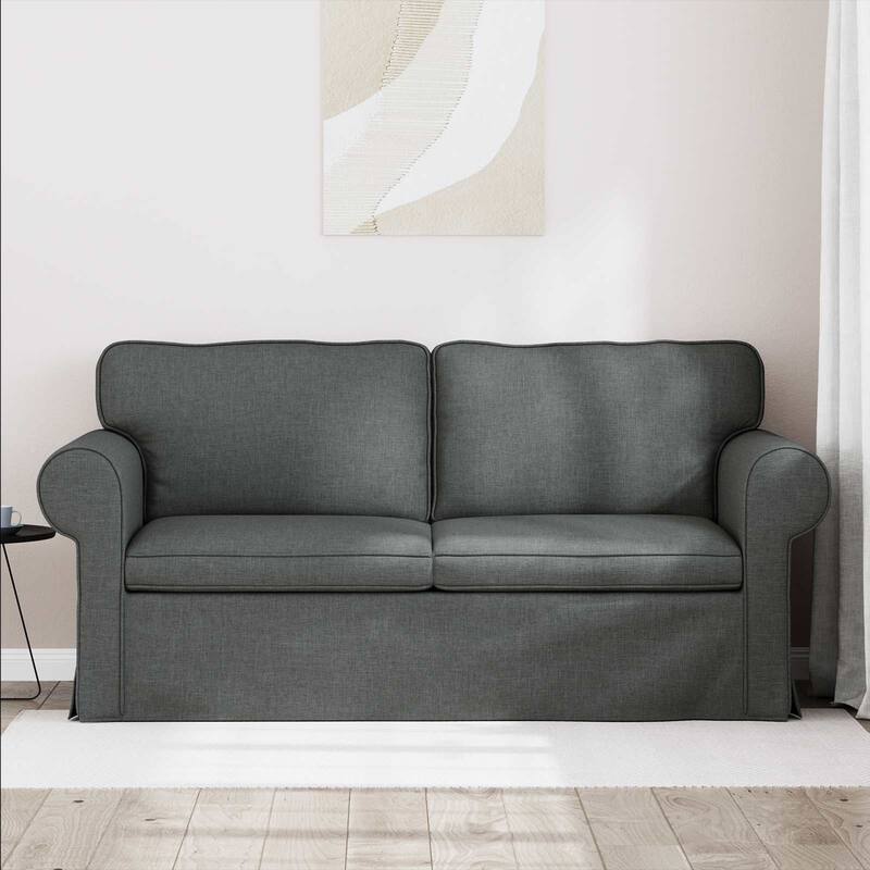vidaXL Sofa Dark Grey 215 x 82 x 80 cm Fabric