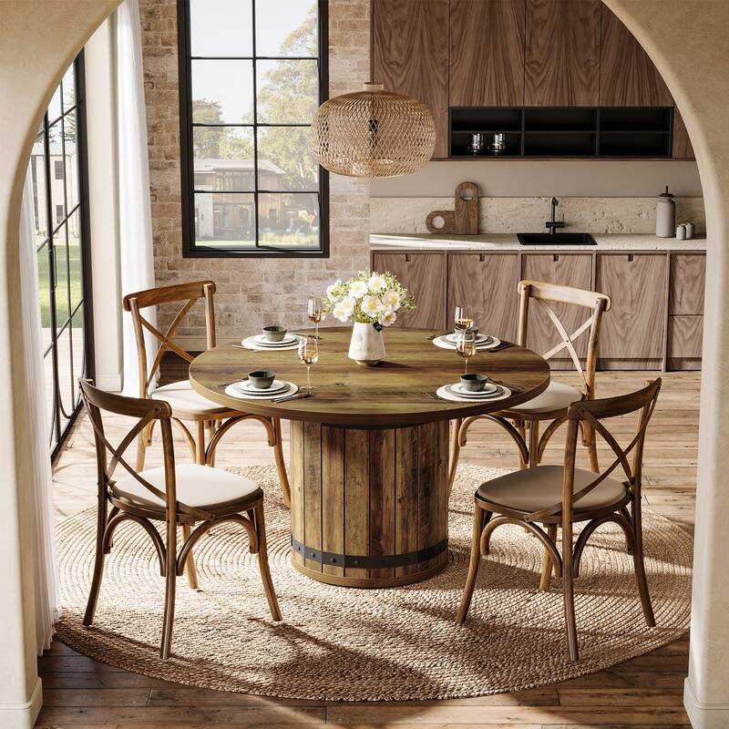Farmhouse Dining Table, Kitchen Table, Living Room Accent Dining Table