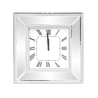 Allan Andrews Mirrored Square Frame Decorative Wall Clock