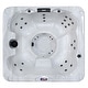7-Person 30-Jet Premium Acrylic Bench Hot Tub with LED Waterfall - Bed ...