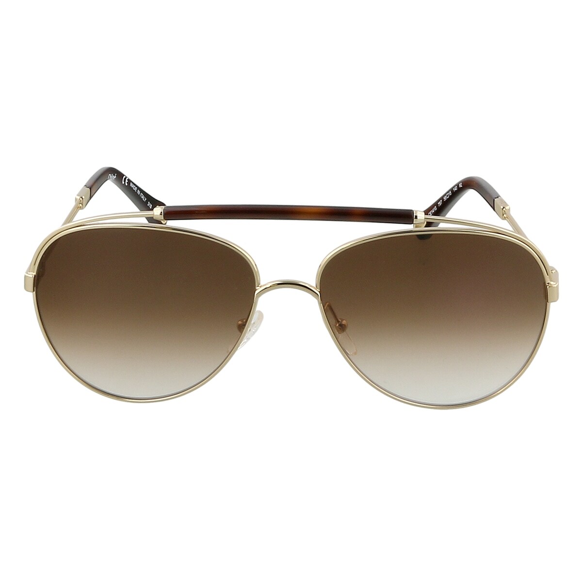 Chloe CE141S 757 Reece Gold/Havana Aviator Sunglasses for  display picture 3