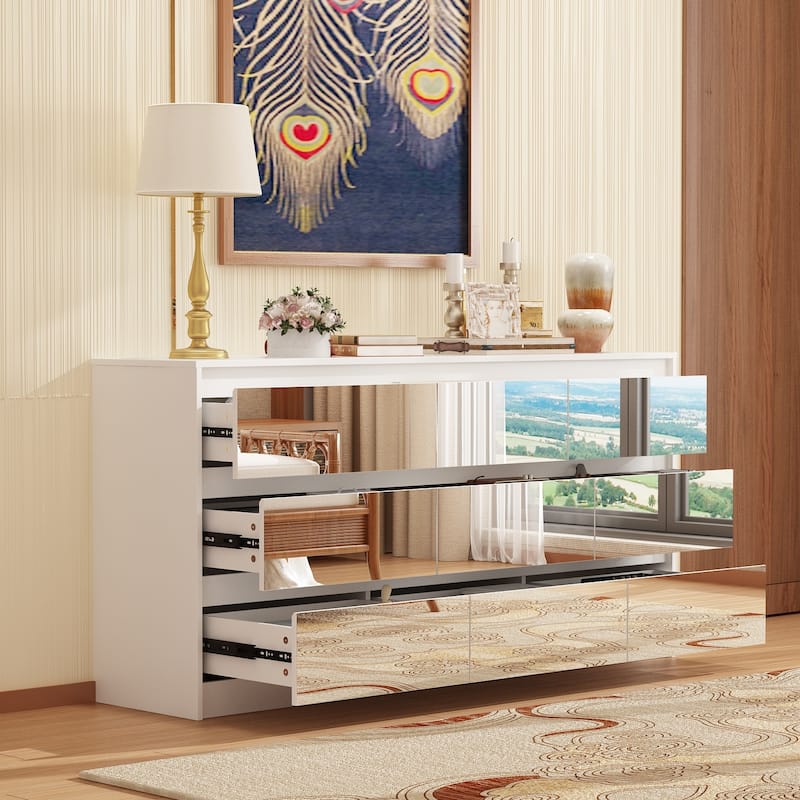 9 Drawer Dresser White Dresser Chest Drawer Storage Organizer Cabinet