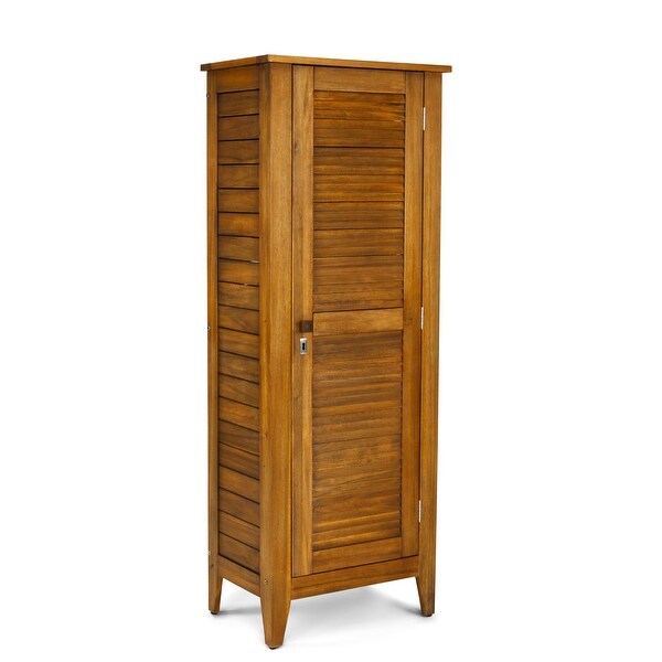 Maho Outdoor Golden Teak Single Door Storage Cabinet ...