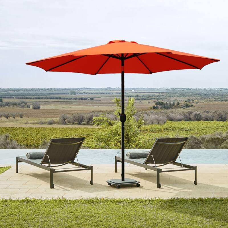 Davee Furniture 9 Ft Orange Patio Umbrella with Tilt and Crank - Orange