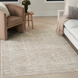 Nourison Desire Indoor Beige Geometric Area Rug