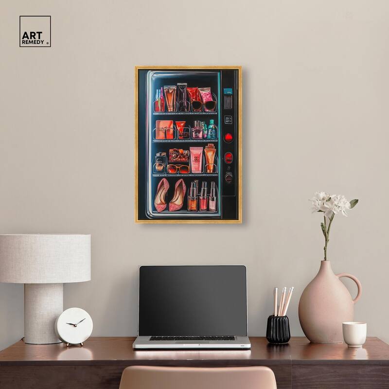 Fashion Vending Machine Canvas by Art Remedy