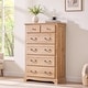 preview thumbnail 13 of 23, Vintage 6 Drawers Wood Dresser Chests, Rustic Dressers Chset Organizer Natural Oak