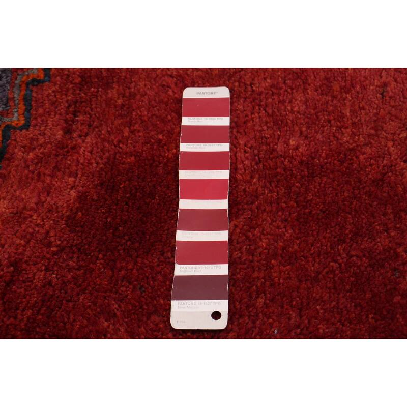 ECARPETGALLERY Hand-knotted Melis Vintage Dark Red Wool Rug - 4'6 x 12'6