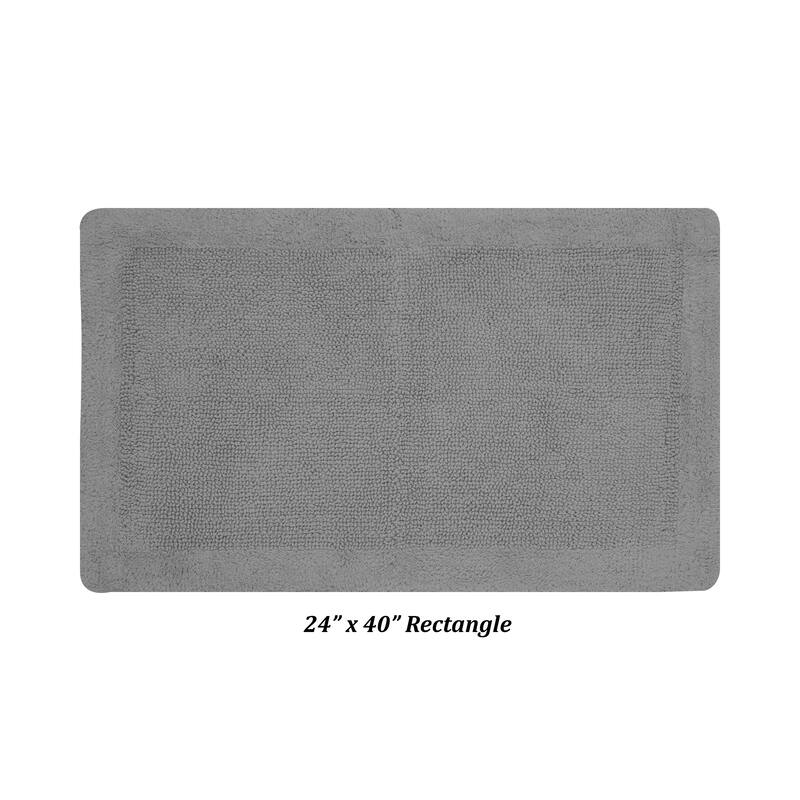 Better Trends Bath Rugs 100% Cotton Soft Water Absorbent Chenille Bathroom Rug for Shower, Sink Mats Edge Collection