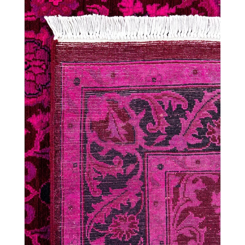 Overdyed, One-of-a-Kind Hand-Knotted Area Rug - Pink - 3' 1" x 5' 5"