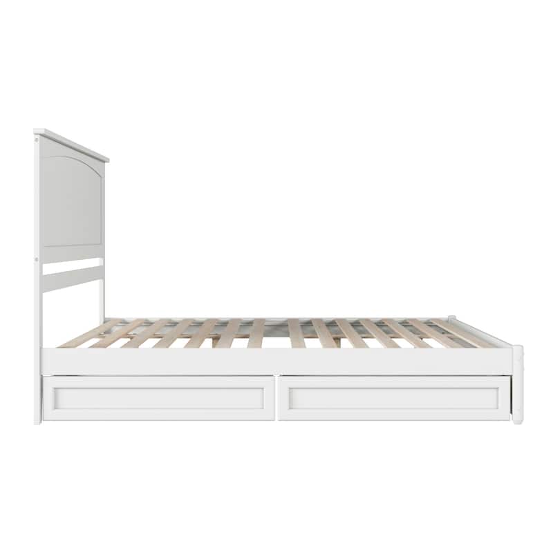 Malta Platform Bed with Panel Footboard and Storage Drawers