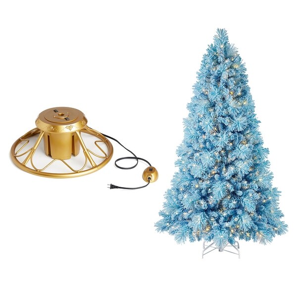 Pre lit rotating christmas tree outlet