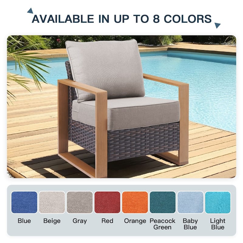 Pocassy 22"x24"x6" Inch Thick Cushions Pillows Indoor Outdoor Cushion 4 Set