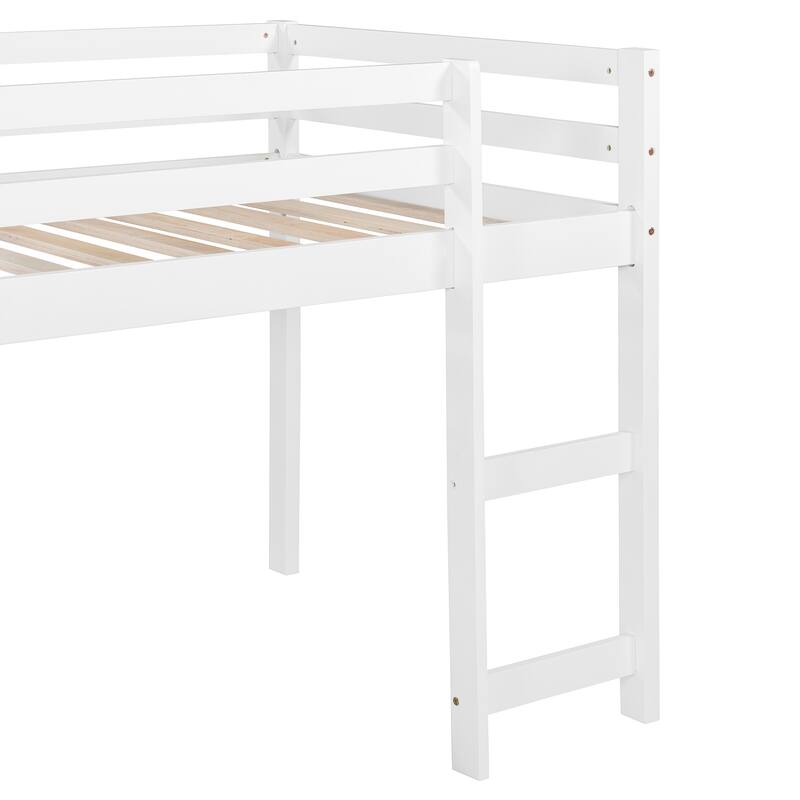 Loft Bed with Slide, Multifunctional Design, Twin