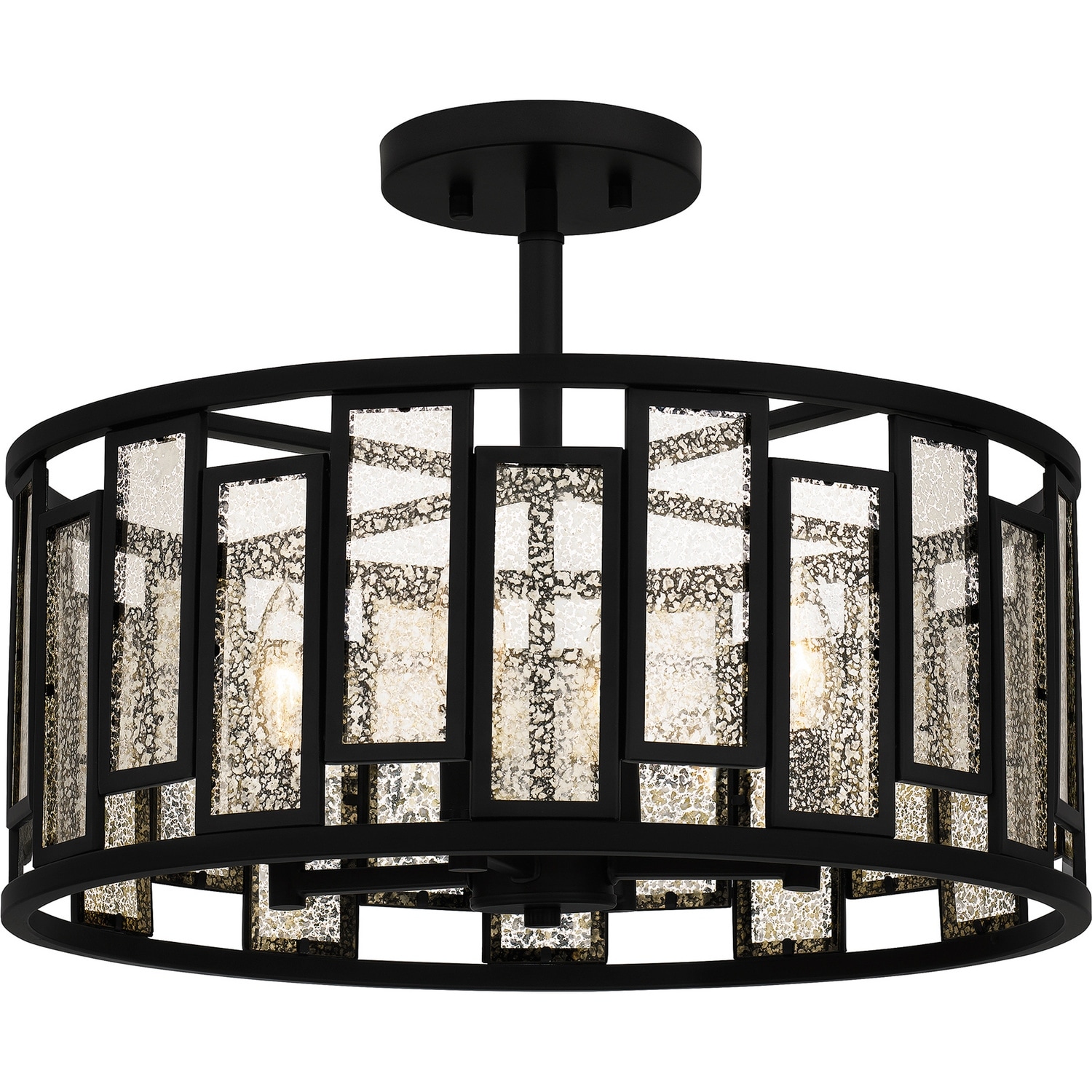 Quoizel Semi-Flush Mount 4-Light Semi-Flush Mount in Matte Black