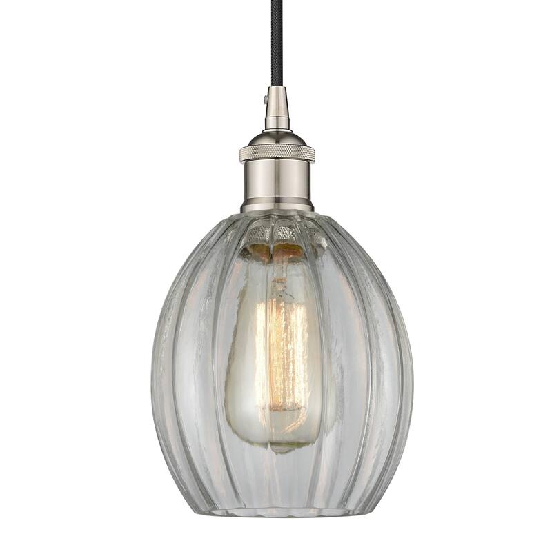 Innovations Lighting 616-1P-11-6 Eaton Pendant Eaton 6" Wide Mini - Polished Nickel / Clear