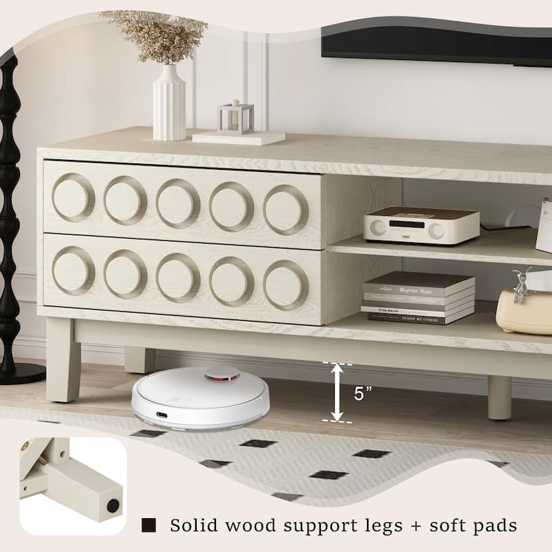 Entertainment Center with Storage and 4 Drawers