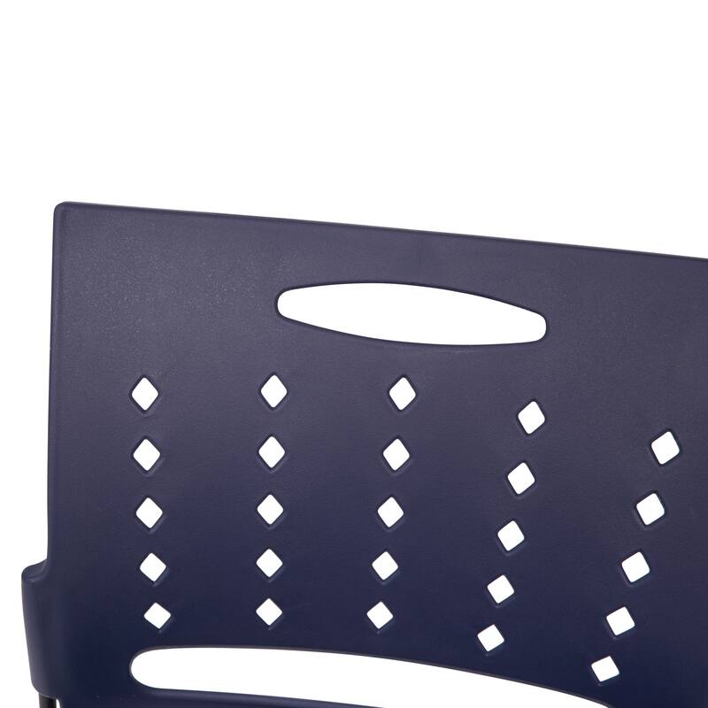 5 Pack HERCULES Series 881 lb. Capacity Sled Base Stack Chair with Air-Vent Back