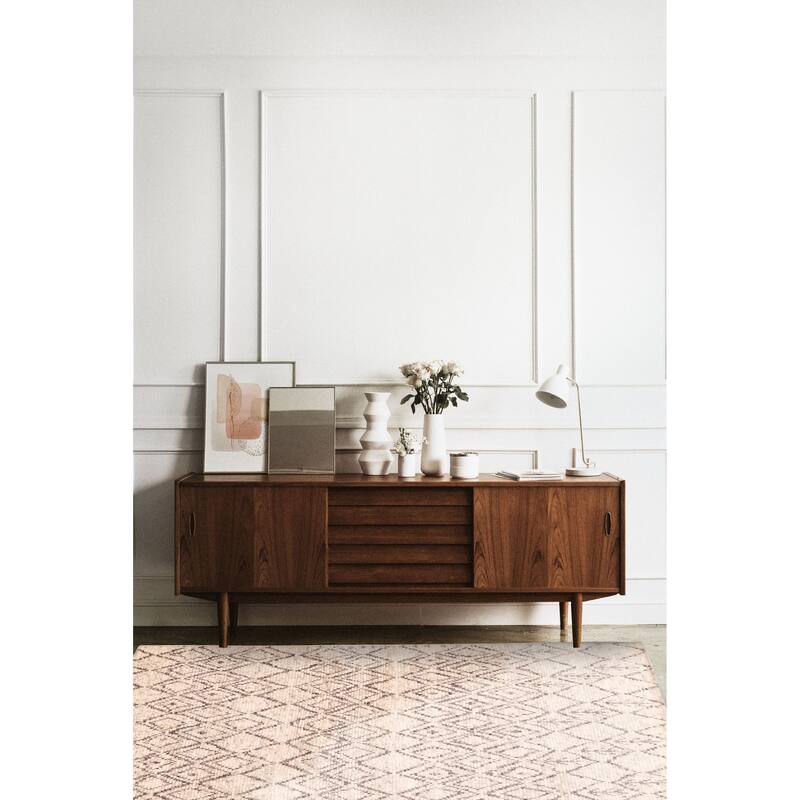 ECARPETGALLERY Hand-knotted Tangier Ivory Wool Rug - 5'4 x 7'7