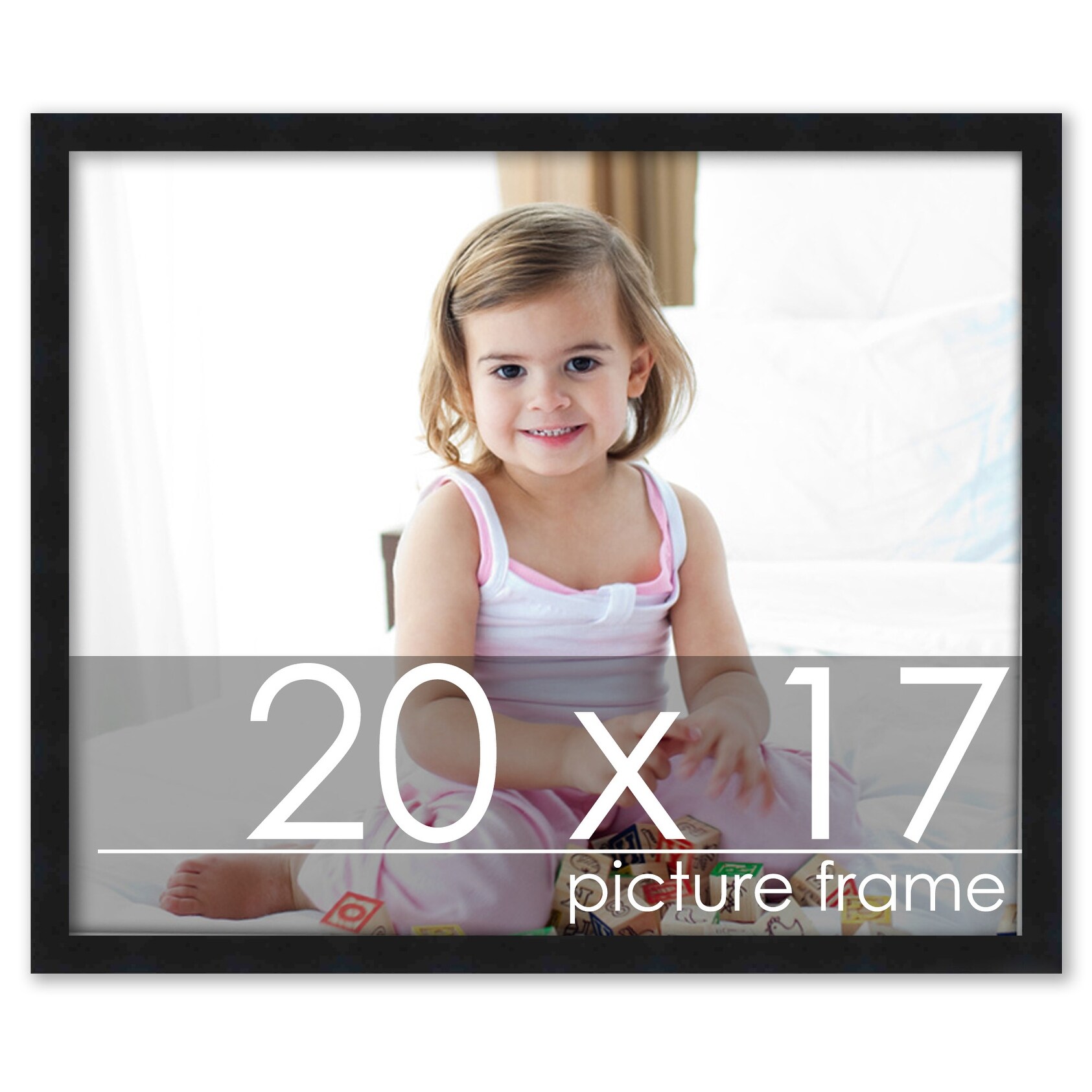 20x17 Ornate Silver Complete Wood Picture Frame with UV Acrylic, Foam Board Backing, & Hardware