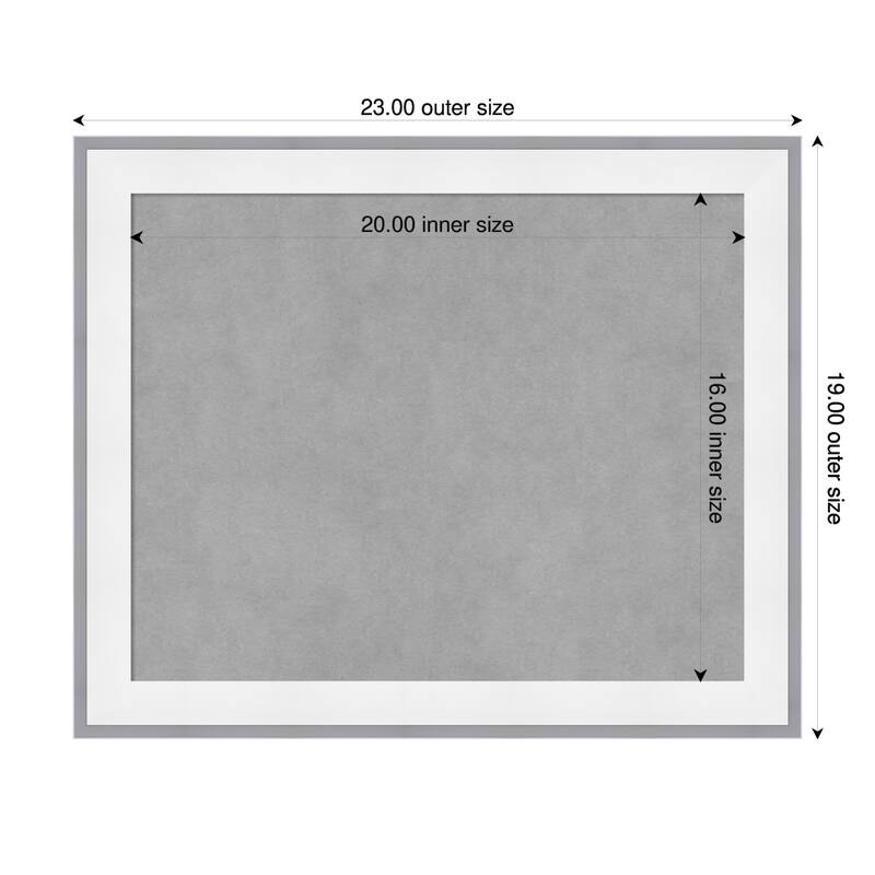 Amanti Art Maya Espresso Silver Framed - 23 x 19 in - Maya White Silver