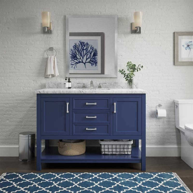 Design Element Affinity 49" Single Sink Vanity - Blue