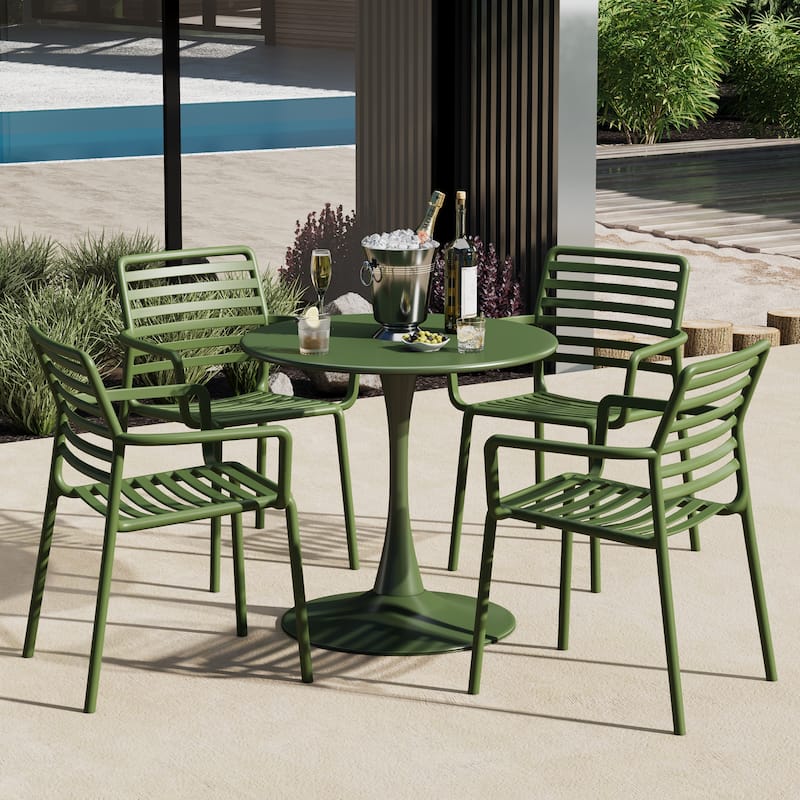 Frond and Form Outdoor Stacking Dining Armchair (Set of 4)