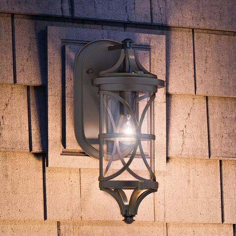 Luxury Rustic Wall Sconce, 17.25H x 6.125"W, with Old World Style, Olde Bronze, by Urban Ambiance - 17-1/4H x 6-1/8W x 7-5/8Dep