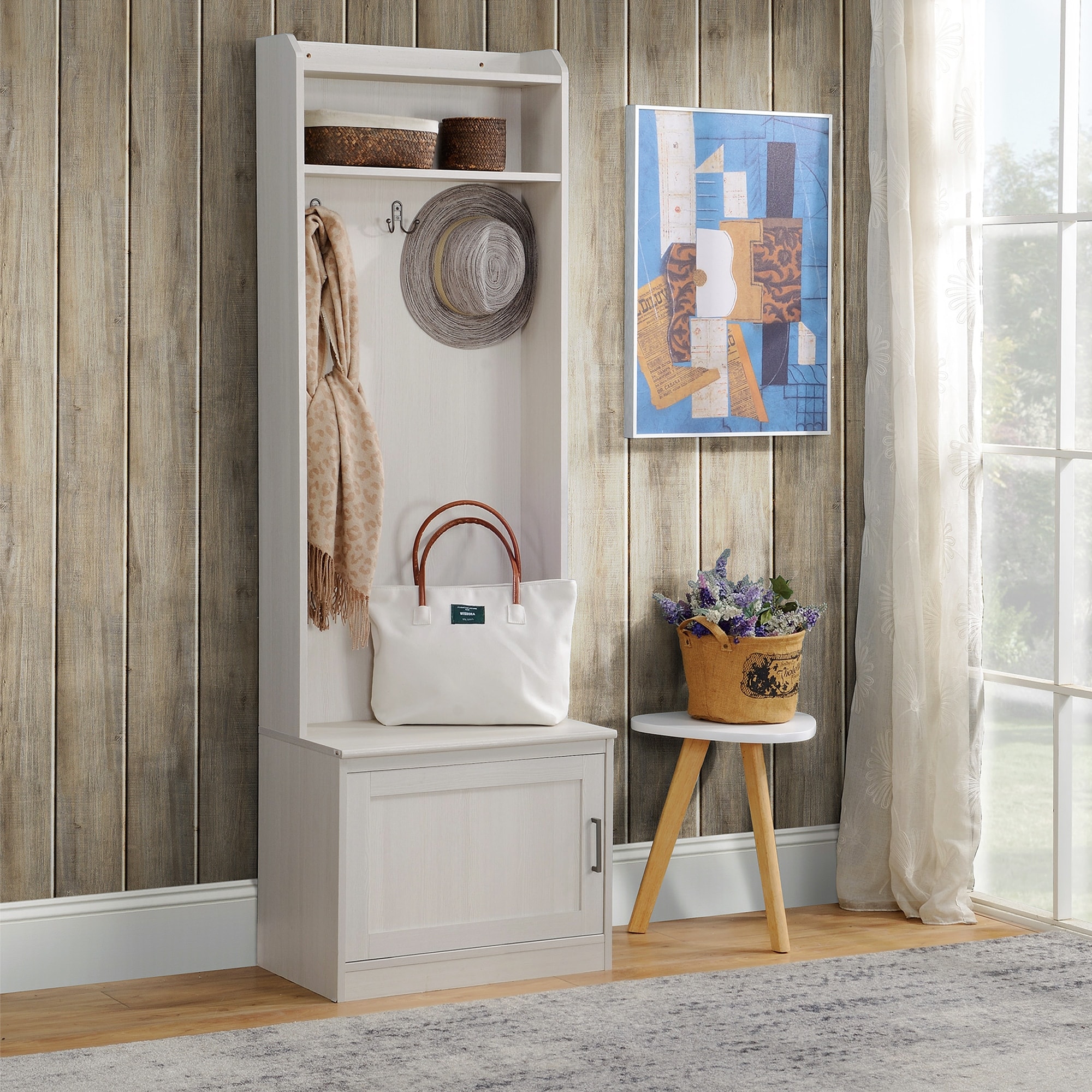 Rustic entryway bench with coat rack new arrivals