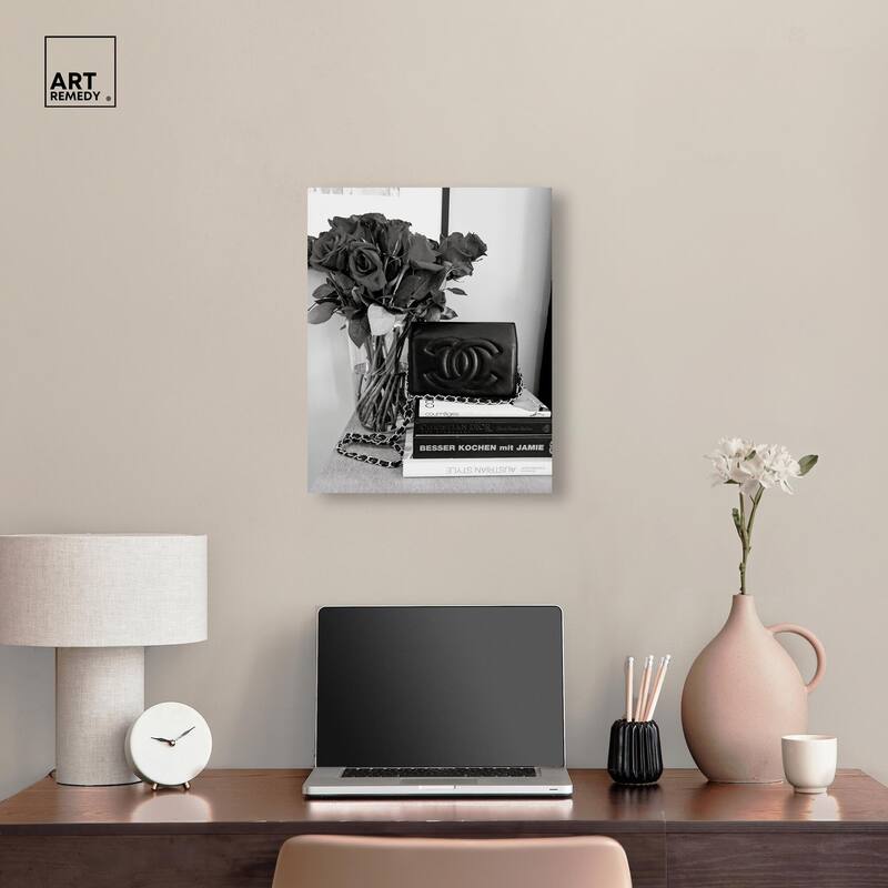Classic Bag and Roses Canvas by Art Remedy, Gallery Wrapped