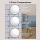 preview thumbnail 7 of 7, Yulika Rechargeable Lighted Wall Mounted Makeup Mirror with 3 Color Lights Double Sided 1X/10X or 1X/7X